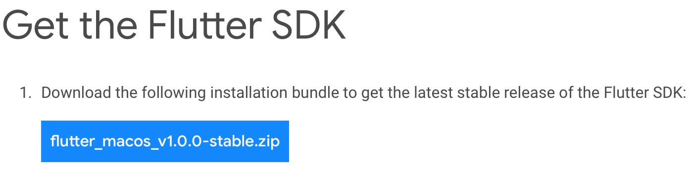 flutter mac 版本下载
