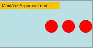 MainAxisAlignment.end